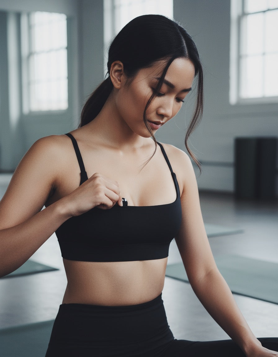 Black Crystalette Bra & 3 Obsidian Stones