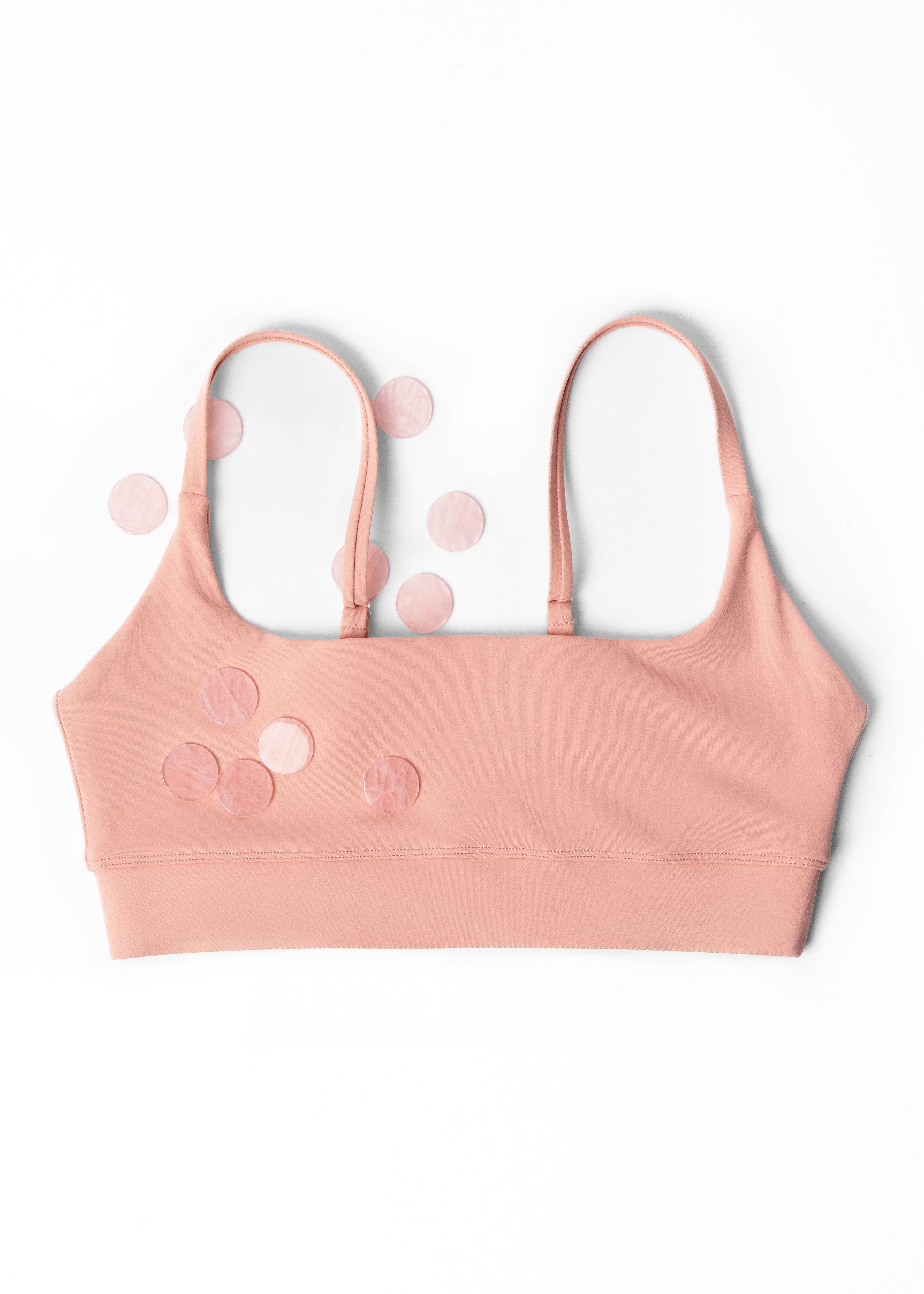 Rose Quartz Crystalette Bra & 3 Rose Quartz Stones