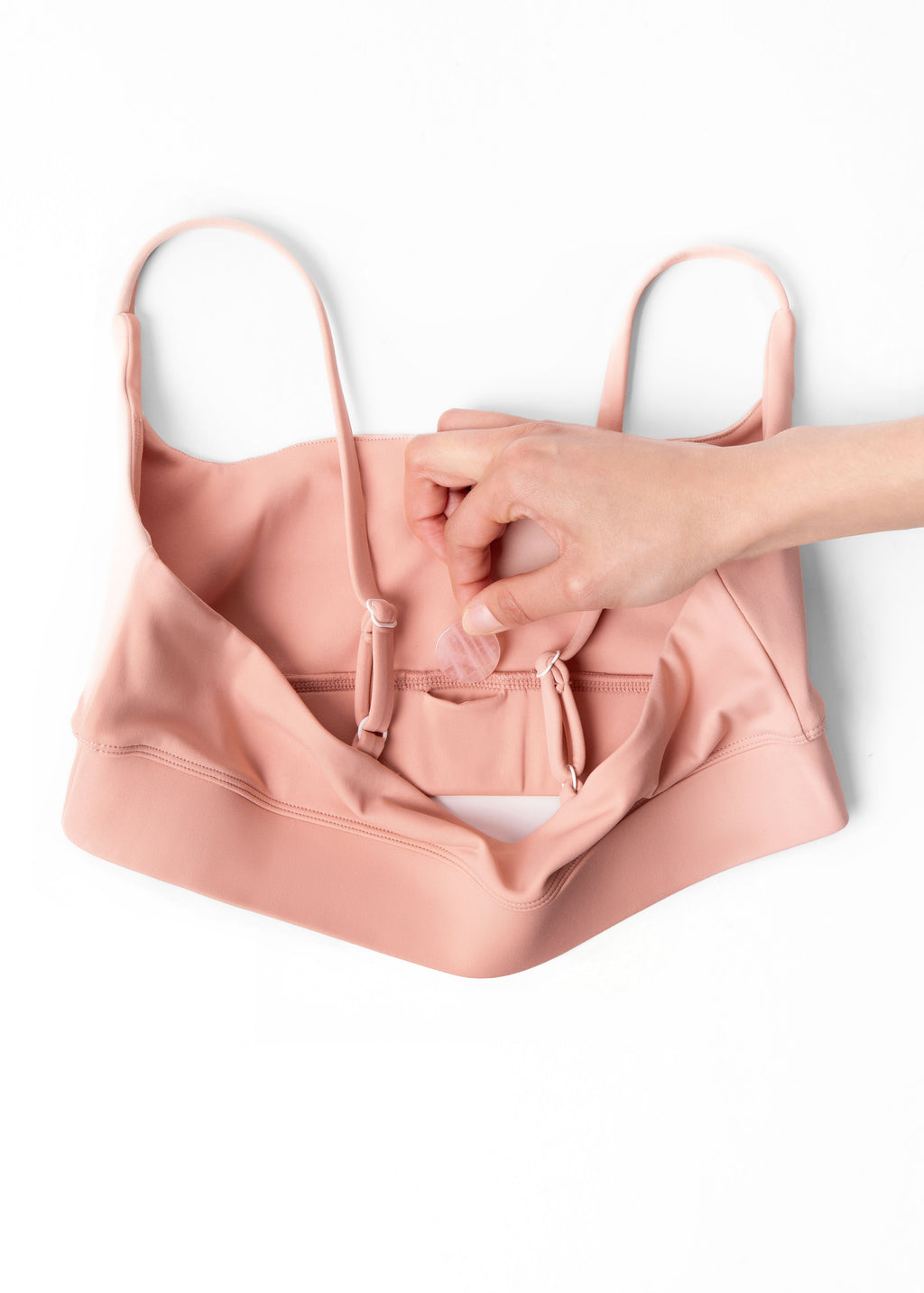 Rose Quartz Crystalette Bra & 3 Rose Quartz Stones