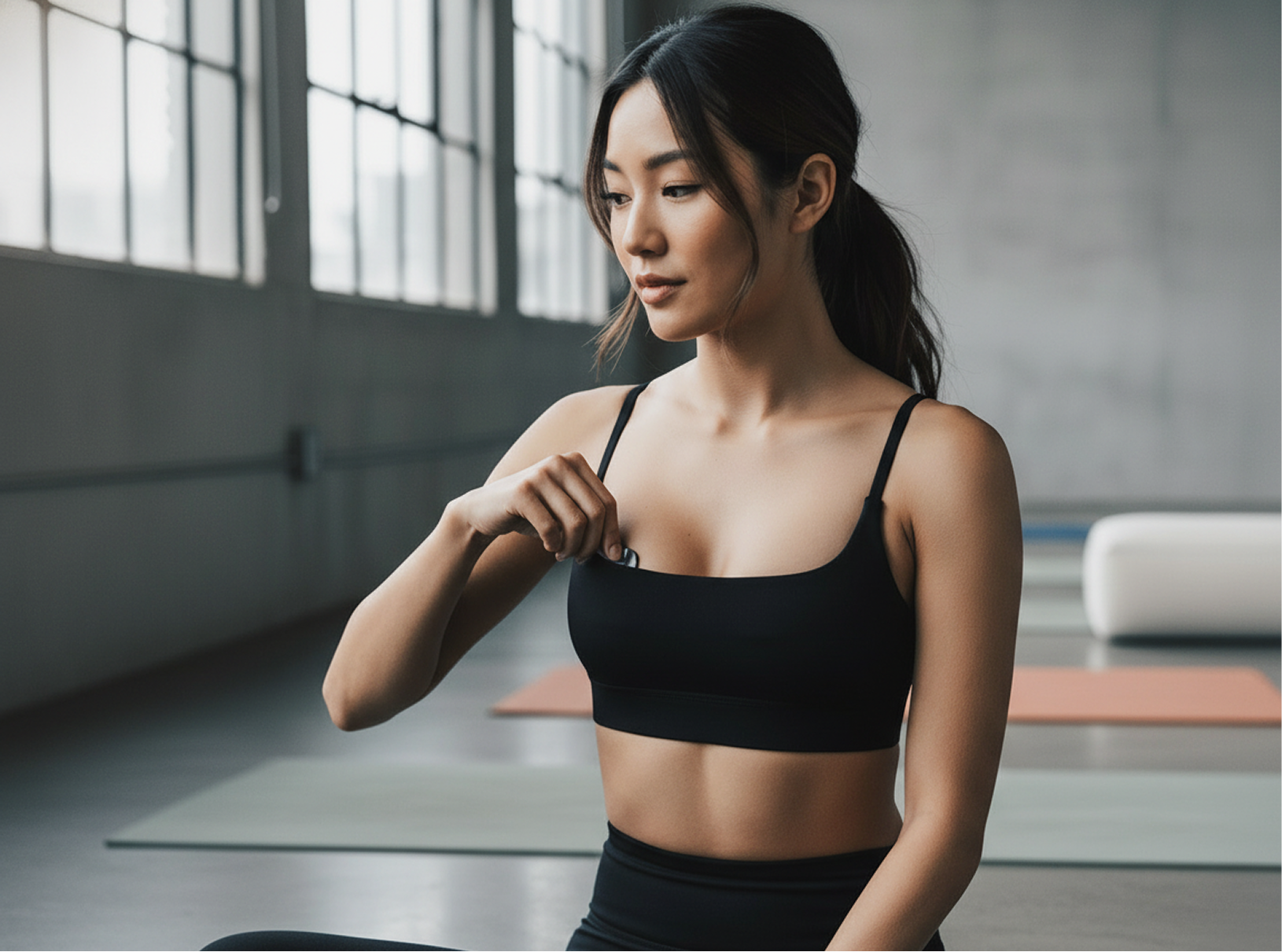 Black Crystalette Bra & 3 Obsidian Stones