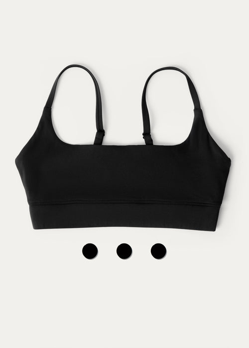 Black Crystalette Bra & 3 Obsidian Stones