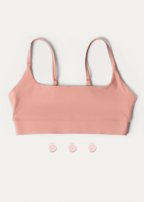 Pink Crystalette Bra & 3 Rose Quartz Stones
